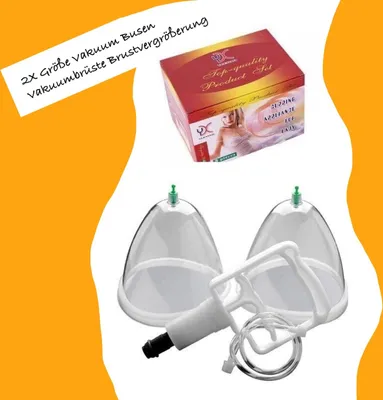 Obrázok produktu pre 2X veľkosť vákuových pŕs Vákuové prsia Vákuové prsia zväčšenie pumpy