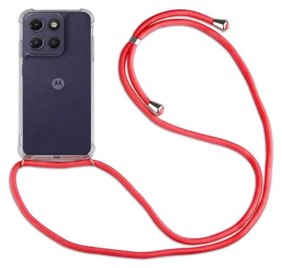 Produktbild von Handykette für Motorola Moto G17 Hülle mit Band Case Kordel in Rot