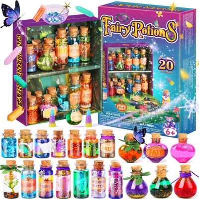 Produktbild von Zaubertrank Set für Kinder, 20 Flaschen, Kristallstaub, kreatives Spielzeug