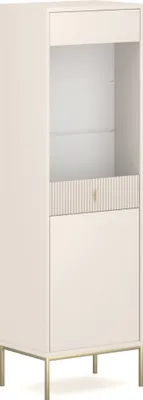 Obrázok produktu pre Vitrína: dvojdverová, kašmírová farba, zlaté nohy