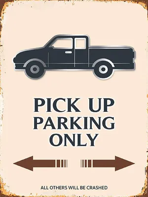 Produktbild von vianmo Holzschild 40x30 cm Pick up parking only