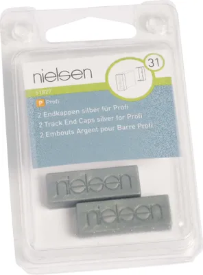 Produktbild von nielsen Endkappen silber für Profi-Galerieschiene (2 Stück/Packung)