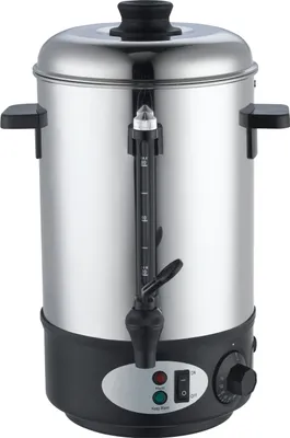Produktbild von Deski Glühweinbehälter 8 Liter 1800 Watt Edelstahl Silber, Füllstandsanzeige, Überhitzungsschutz, für Glühwein, Punsch, Kaffee und Heißgetränke, 613-724001
