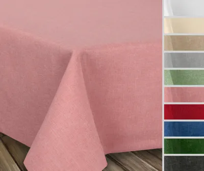 Produktbild von Fleckenabweisende bügelfreie Tischdecke mit Lotuseffekt, Leinenoptik, Farbe und Größe wählbar,Rose