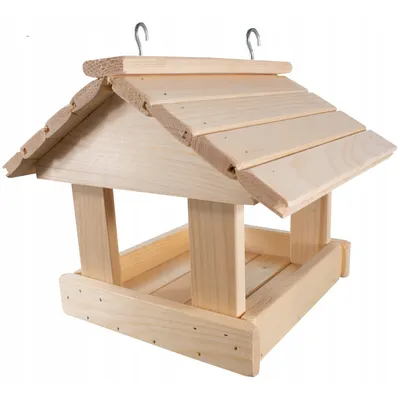 Produktbild von Woodok Vogelfutterhaus, Holz, gefaltet, starke Hake