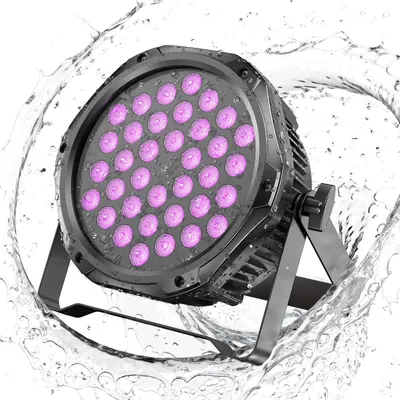 Image de Projecteur LED PAR - ZQ01092 - RGB 3-en-1 - DMX512 - Tension 90–240 V - Prise UE - Plus de 82 000 lm - Autonome