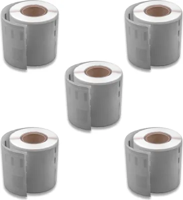Produktbild von vhbw 5x Etiketten-Rolle 46mm x 78mm (150 Etiketten) Ersatz für Dymo 99016-2 für Etiketten-Drucker Weiß