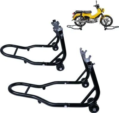 Produktbild von UISEBRT 2 kusy stojan na motorku přední + zadní zvedák na motorku stojan na motorku zvedák na motorku se 4 koly zvedák na motorku