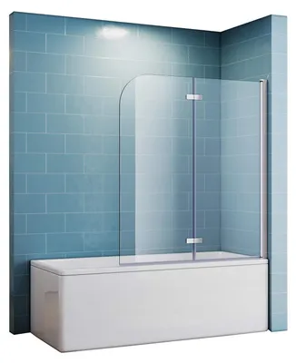 Zdjęcie produktu dla Parawan do wanny, 120 x 140 cm, składany