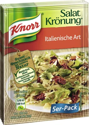 Produktbild von Knorr Salat Kroenung Italienische Art 5x 9g, ergibt 5 x 90ml für 3 Portionen