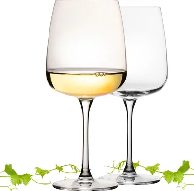 Produktbild von IMPERIAL Große Eckige Weißweingläser 480ml "Milano" Set 2-Teilig Chardonnay Glas aus Crystalline Glas Spülmaschinenfest