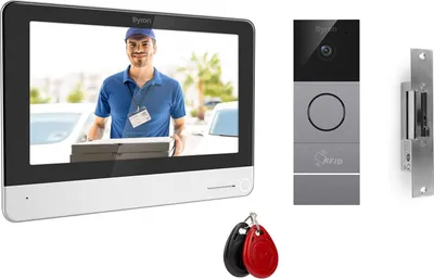 Produktbild von Video Türsprechanlage 1 Familienhaus mit RFID & App - Tür öffnen ohne Schlüssel