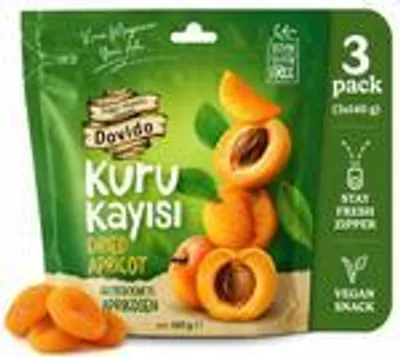 Produktbild von Dovido Getrocknete Aprikosen 140 g ohne Zuckerzusatz entsteint 3er-Pack