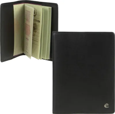 Produktbild von Esquire Ausweisetui Impfpasshülle Leder schwarz Harry Passhülle Ausweismappe RFID Schutz