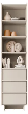 Produktbild von MIRJAN24 Regal Yasumi R50, Stilvoll Wohnzimmer, Regal mit drei Schubladen (Farbe: Cashmere)