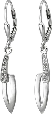 Produktbild von Ohrhänger aus 925 Silber matt 16 Zirkonia Ohrringe Boutons Ohrschmuck