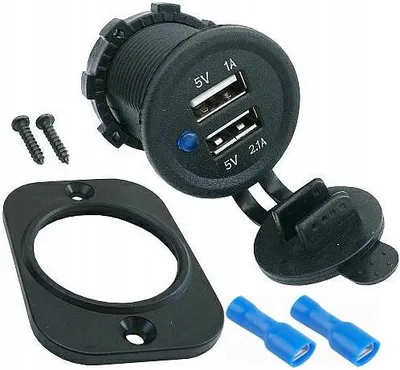 Produktbild von KFZ Einbau-Ladegerät 12V 24V 2x USB 3,1A