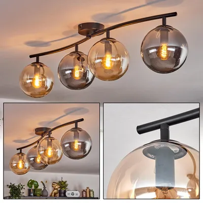 Produktbild von Fossobiubo Deckenlampe aus Metall/Glas in Schwarz