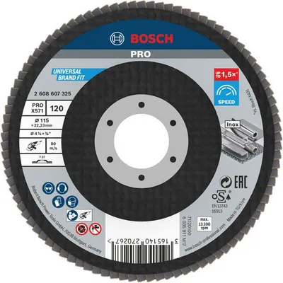 Produktbild von PRO X571 Fächerschleifscheibe, gerade, 115 mm, K120
