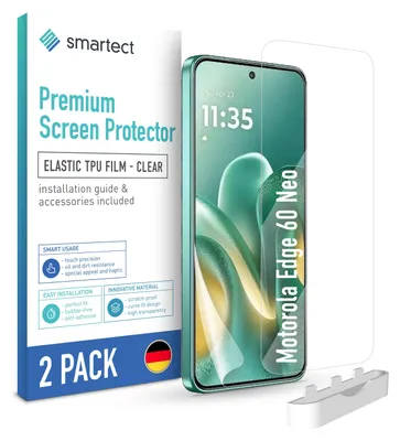 Produktbild von 2x TPU Schutzfolie Klar für Motorola Edge 60 Neo Displayschutz Panzerfolie Folie