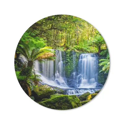 Produktbild von MuchoWow® Mauspad Mousepad Dschungel - Wasserfall - Australien - Pflanzen - Natur 20x20 cm - Mousepads - Maus Mat - Pad - Mausunterlage - Schreibtischmatte