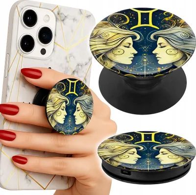 Obrázek produktu pro Držák na telefon/tablet ve znamení zvěrokruhu Finger Popsocket, Blíženci