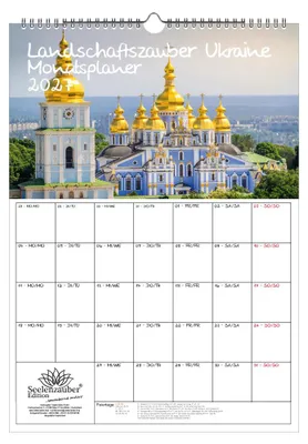 Produktbild von Landschaftszauber Ukraine Planer DIN A3 Kalender für 2027 Ukraine Kiew Stadt und Land - Seelenzauber
