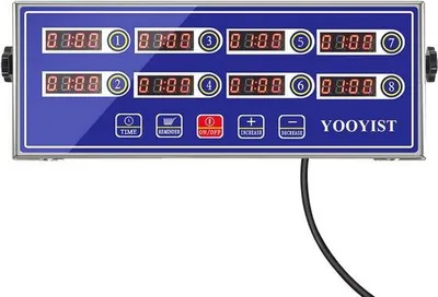Image de Minuterie de cuisine numérique à 8 canaux pour cuisines professionnelles - Alarme sonore et écran LED