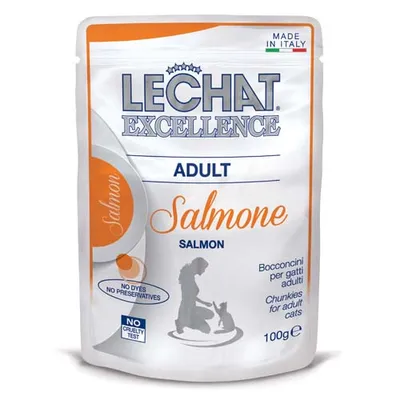 Obrázok produktu pre MONGE LECHAT EXCELLENCE ADULT losos 100g kapsička, 771