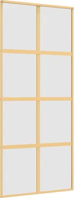 Produktbild von vidaXL Schiebetür Golden 90x205 cm Matt ESG-Glas und Aluminium