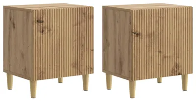 Obrázok produktu pre Nočný stolík 2 pcs Dub artisan 43 x 34,5 x 50 cm