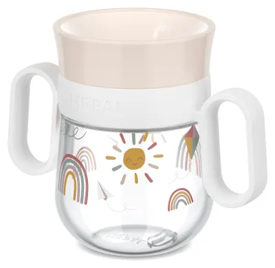 Productafbeelding van Mepal Mio Drinkbeker voor Kleintjes, 360° schenkbeker mio, 200 ml - zonnebloem & regenboog, Ø77 x 107, 108018065245