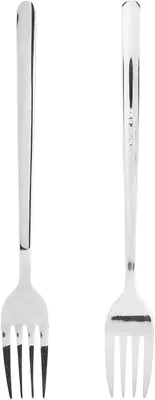 Produktbild von Menügabeln aus Edelstahl, 4er-Set, Elegantes Besteck für Zuhause und Restaurant, Silber 304, 2,2 X 18,5 Cm