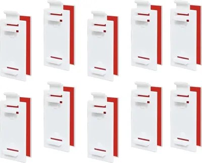 Produktbild von für Klemmfix Rollo, 10 Stück, 5,3 x 3,1 x 0,6 cm, Weiß-Rot, Fensterrollos Zubehör ohne Bohren