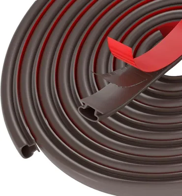 Zdjęcie produktu dla Uszczelka Drzwiowa Samoprzylepna 5 m, 10 mm szerokości, 6 mm głębokości, Brązowa Guma, Dźwiękoszczelna