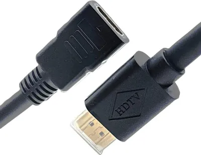 Zdjęcie produktu dla Przedłużacz HDMI 1,5 m, wtyczka do gniazda, kompatybilny z monitorem, komputerem PC
