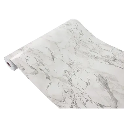 Produktbild von Klebefolie Möbel 67x490 cm - Marmor Hellgrau - Selbstklebende Möbelfolie im Deko-Stil - Klebefolie für Möbel ideal für Küche, Bad und DIY Projekte