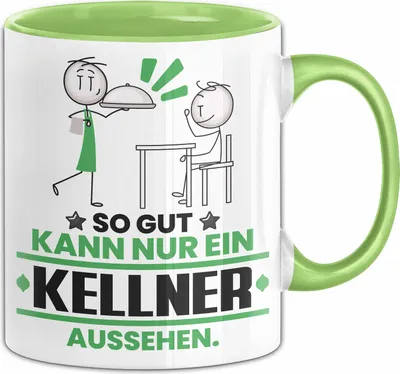 Produktbild von Kellner Geschenk Tasse So Gut Kann Nur Ein Kellner Aussehen Geschenkidee Kaffee-Becher (Grün)