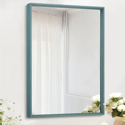 Obrázek produktu pro Velké obdélníkové nástěnné zrcadlo s kovovým rámem, 70 x 50 cm