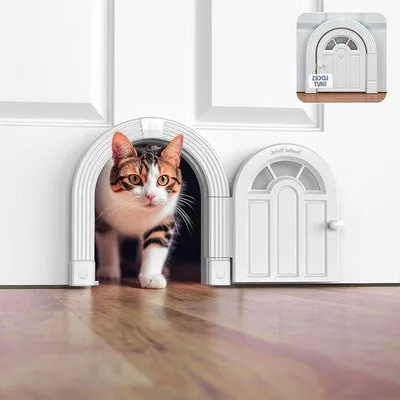 Immagine prodotto di Porticina per gatti da interno - Kit fai da te - per animali domestici fino a 9 kg - installazione sicura ed efficiente