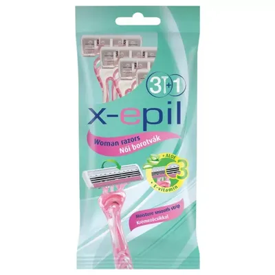 Image de X-Epil - rasoir jetable pour femmes avec 3 lames (3+1 pcs)