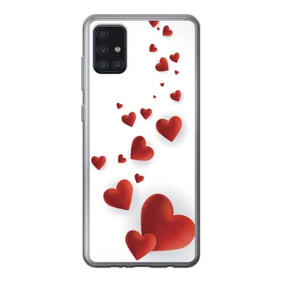 Produktbild von MuchoWow® Handyhülle Schutzhülle Hülle für Samsung Galaxy A52 5G Eine Illustration eines Pfades der Herzen Silikon Softcase Handy Hülle - Umschlag