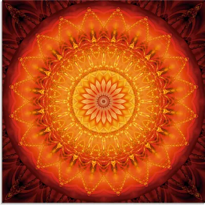 Produktbild von ARTland Glasbild Mandala Energie 1 Größe: 50x50 cm