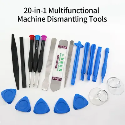 Image de Kit d'outils multifonction 20-en-1 pour le démontage et la réparation d'ordinateurs portables, de téléphones mobiles, de ventilateurs, de claviers, de consoles de jeux et de lunettes