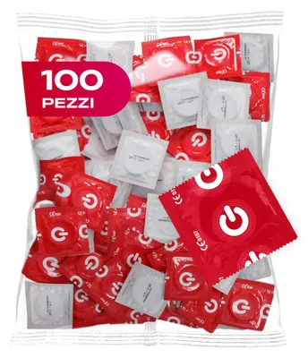 Immagine prodotto di ON) Preservativi Super Sottili | 54 mm di larghezza | Pacco da 100 Pezzi | premium ultra sottili | Spessore parete extra sottile 0,055 mm | per Uomini