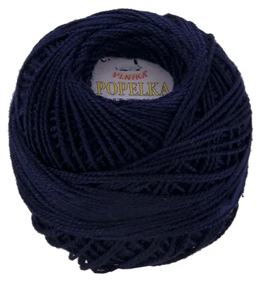 10g Kreuzstickgarn / Häkelgarn Popelka dunkelblau