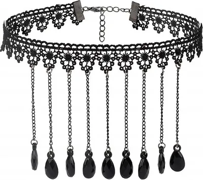 Image de CHOKER Dentelle brodée Noir Gothique PURSUIT CH01