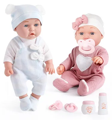 Produktbild von Solidchoice – Realistische Zwillinge-Puppen mit Kleidung und Schnuller