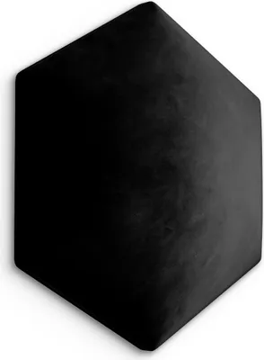 Obrázek produktu pro Muralo Čalounický panel HEXAGON WALL CUSHION Nástěnný polštářek Postelový panel s čelem Černá 40 cm x 35 cm