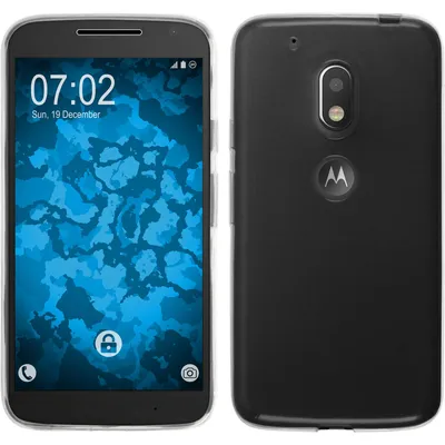 Produktbild von PhoneNatic Case kompatibel mit Motorola Moto G4 Play - clear Silikon Hülle Slimcase + 2 Schutzfolien